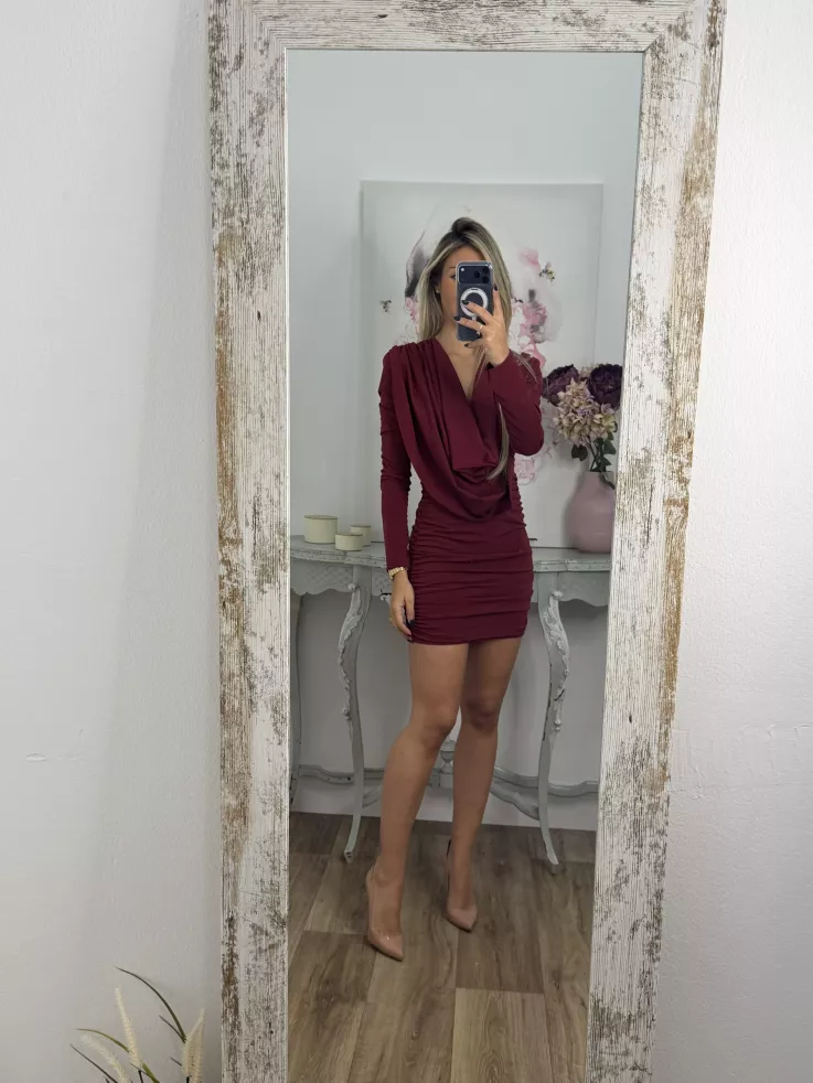 Vestido René burdeos