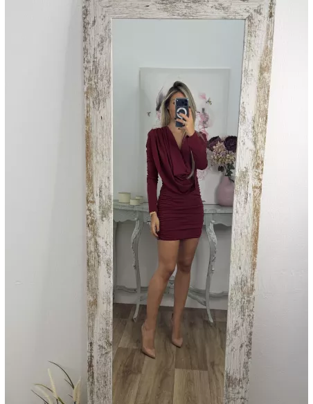 Vestido René burdeos