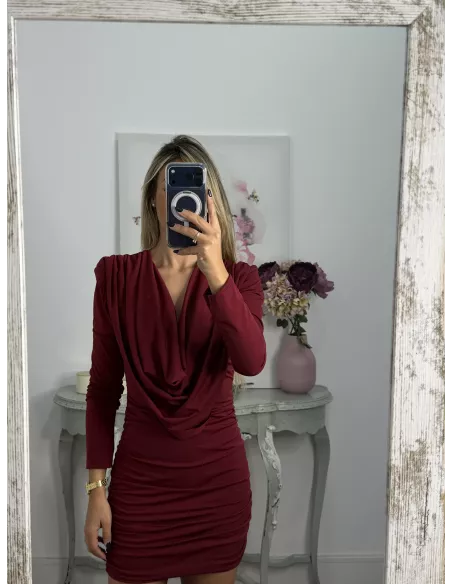 Vestido René burdeos