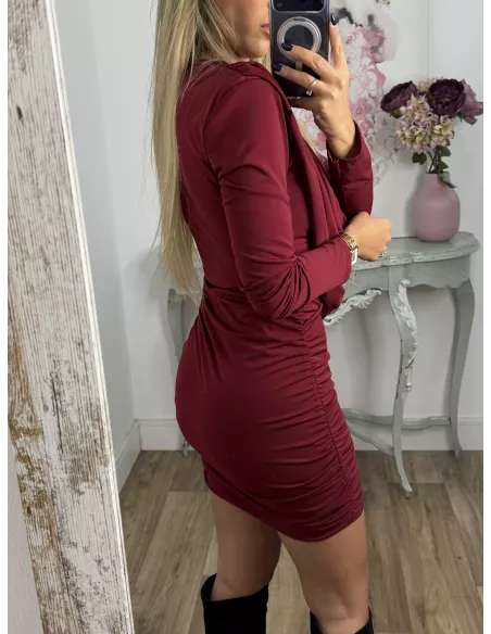 Vestido René burdeos