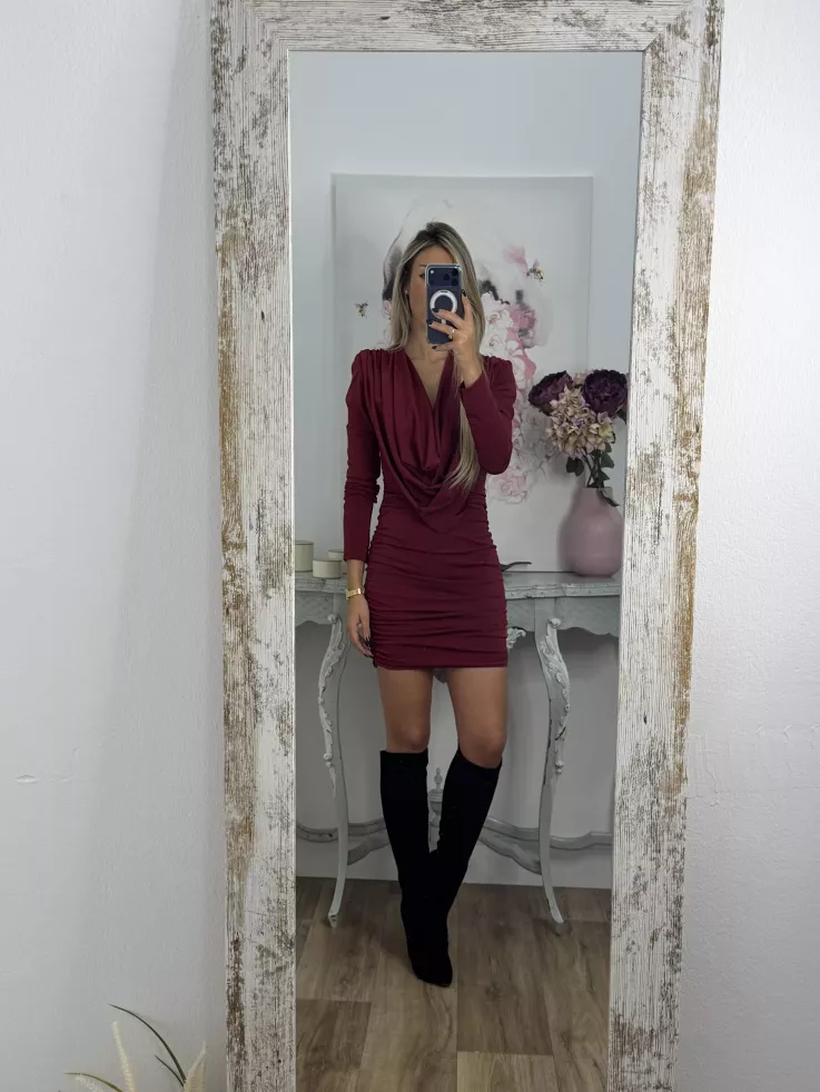 Vestido René burdeos