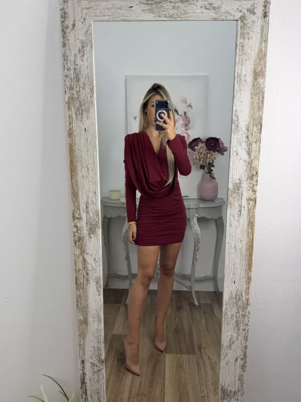 Vestido René burdeos