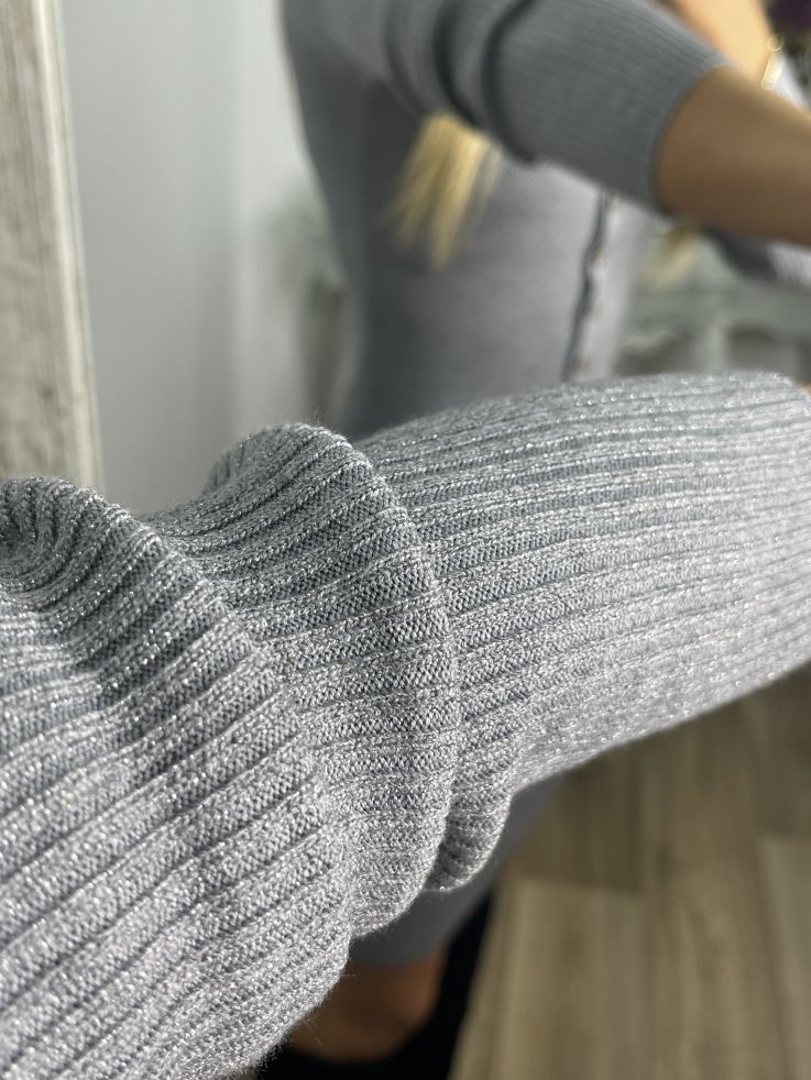 Vestido Onela plateado