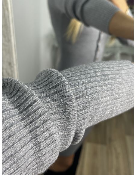 Vestido Onela plateado