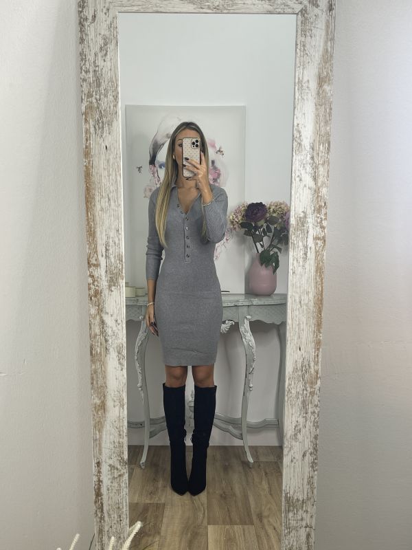 Vestido Onela plateado