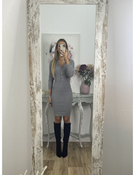 Vestido Onela plateado