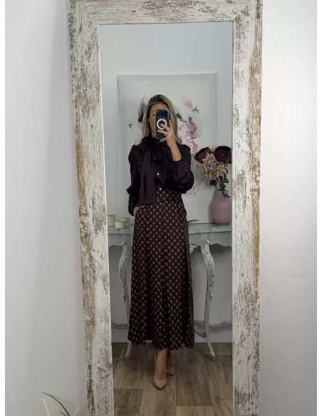 Falda Amameliss burdeos