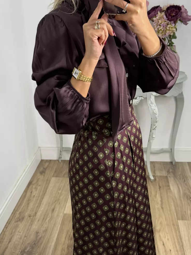 Falda Amameliss burdeos