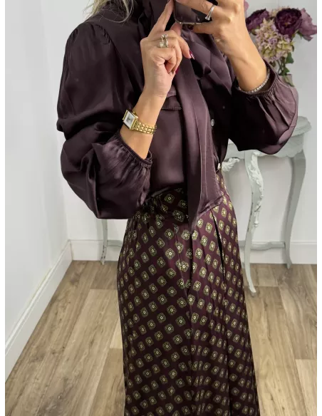 Falda Amameliss burdeos