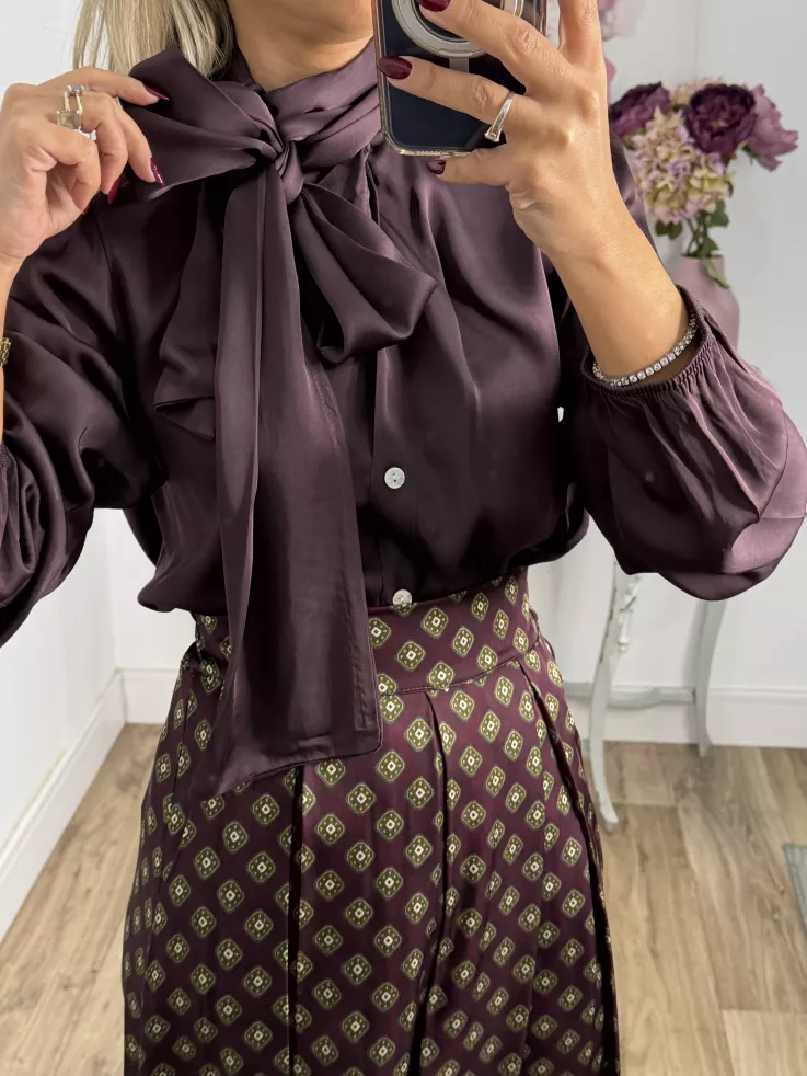 Falda Amameliss burdeos