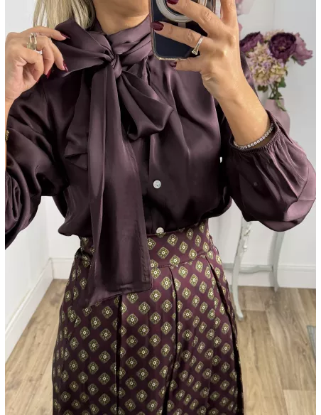 Falda Amameliss burdeos