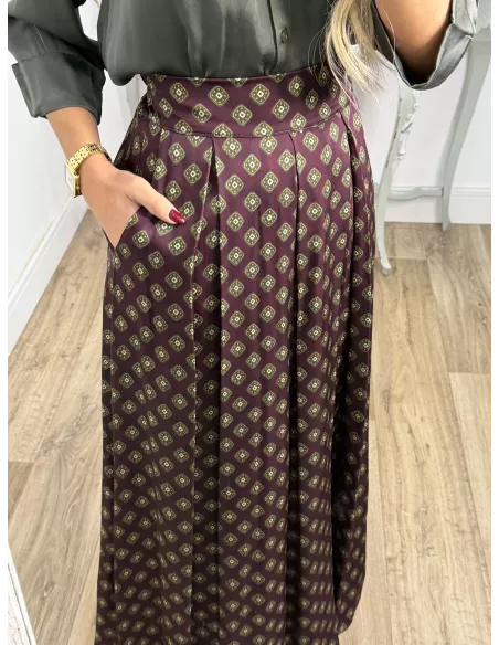 Falda Amameliss burdeos