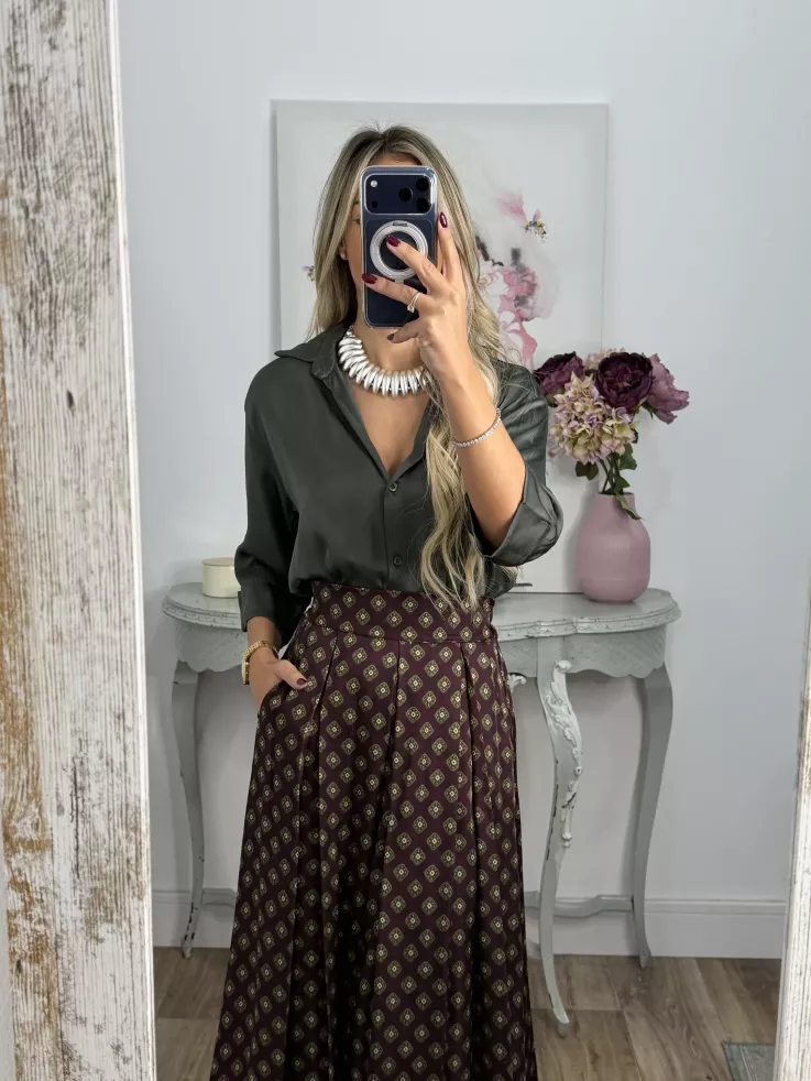 Falda Amameliss burdeos