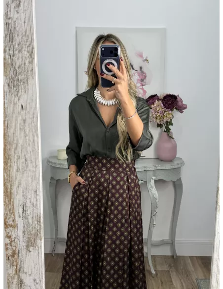 Falda Amameliss burdeos