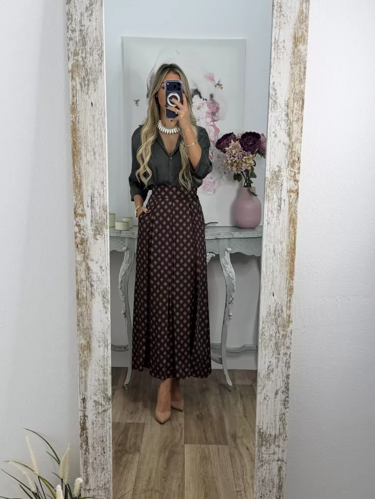 Falda Amameliss burdeos