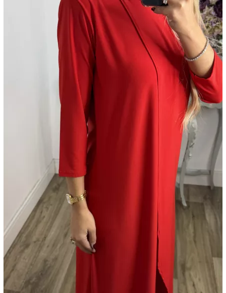 Conjunto Tina rojo manga francesa