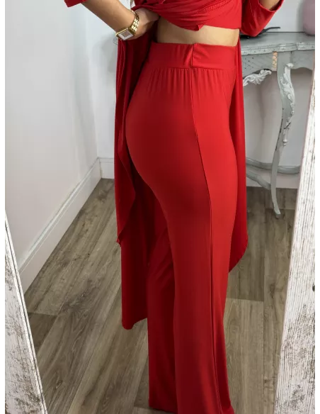 Conjunto Tina rojo manga francesa