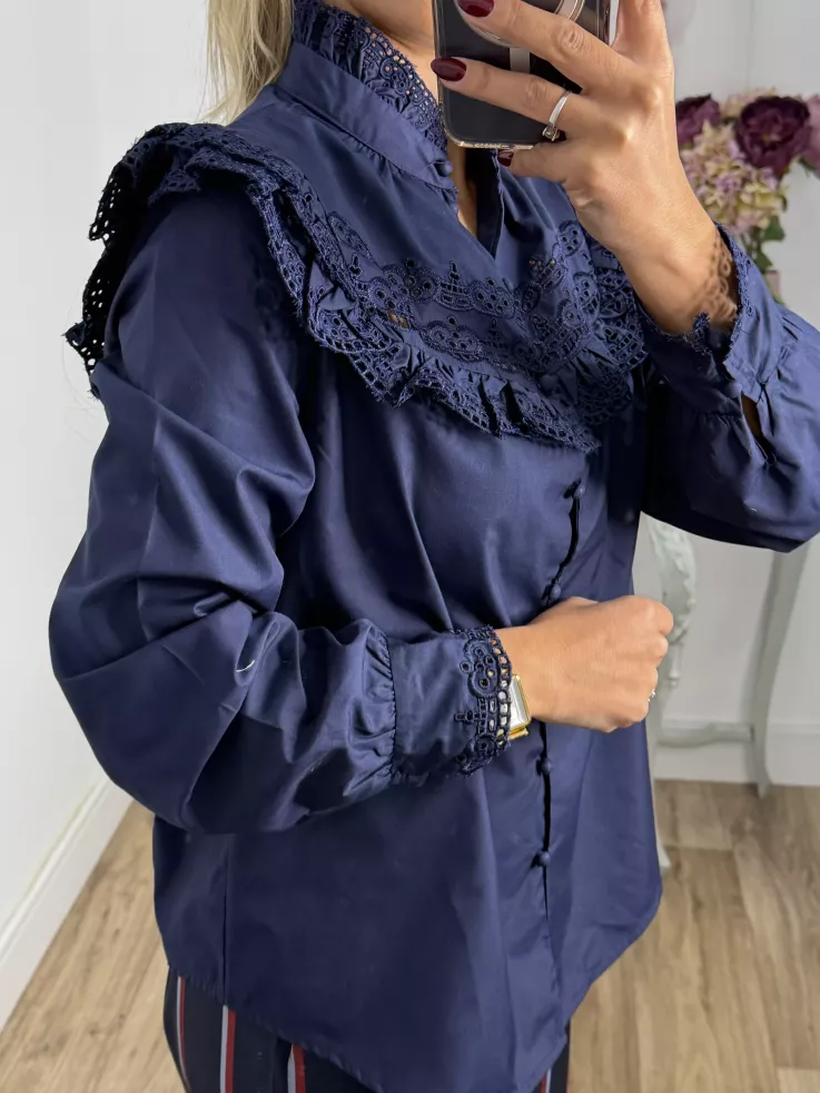 Camisa Mirtha azul marino