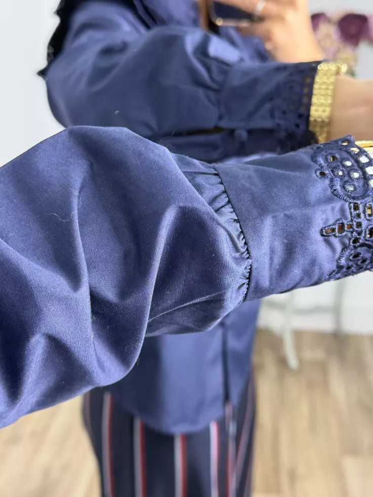 Camisa Mirtha azul marino