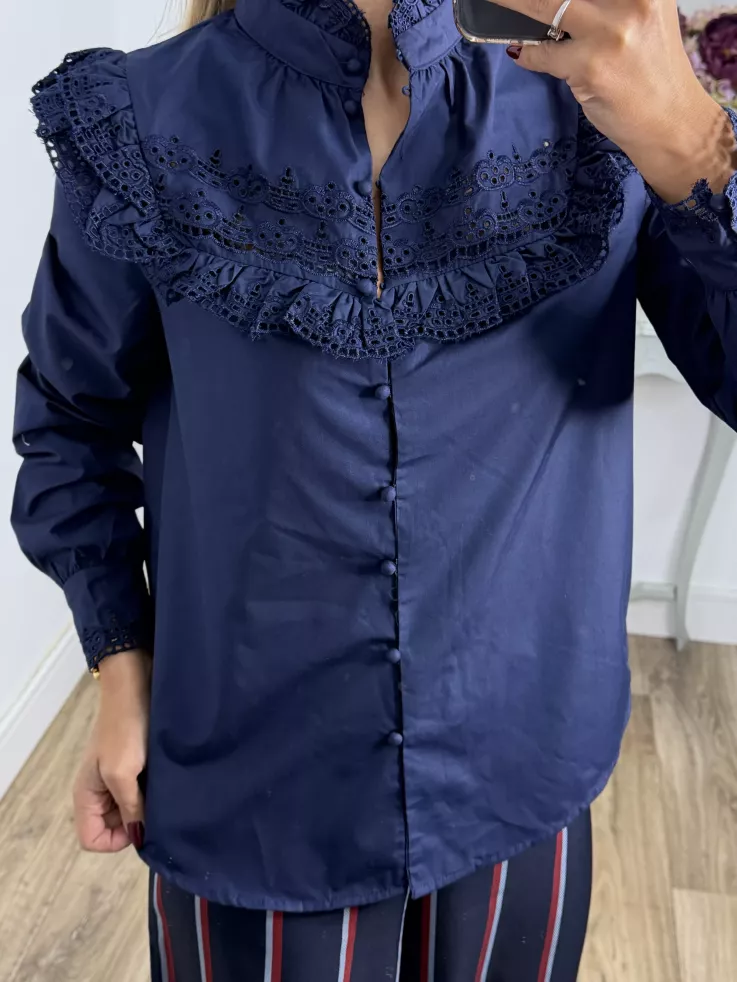 Camisa Mirtha azul marino