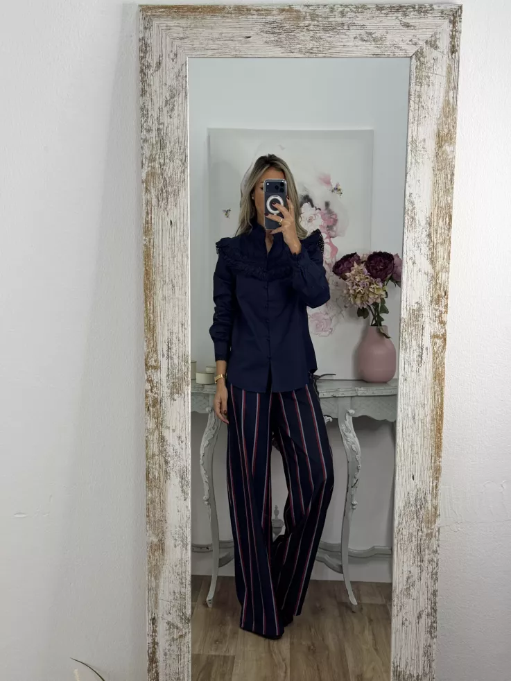 Camisa Mirtha azul marino