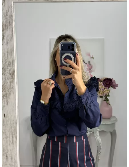 Camisa Mirtha azul marino