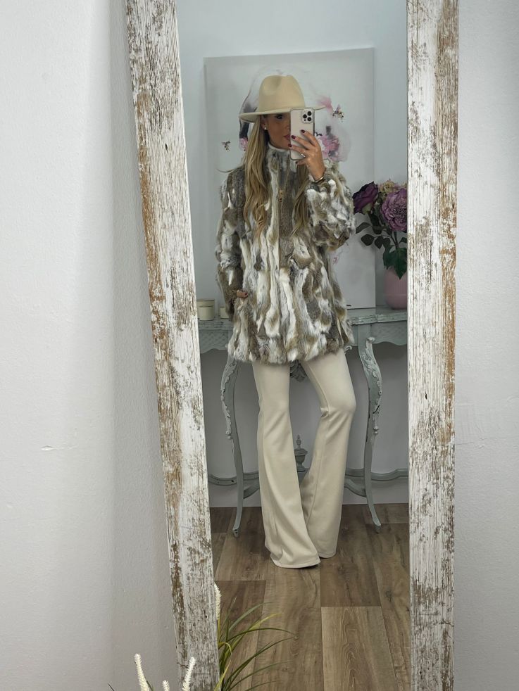 Abrigo Luisa tonos marrones