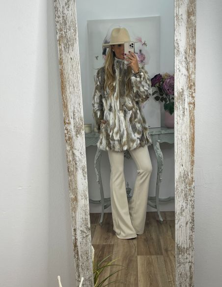 Abrigo Luisa tonos marrones