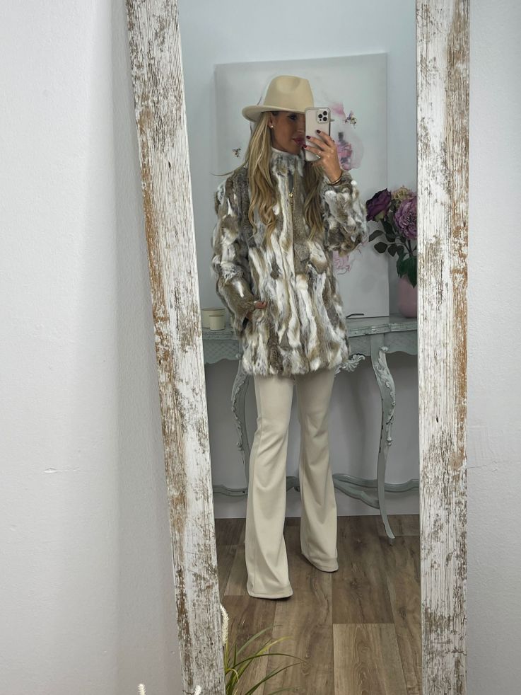 Abrigo Luisa tonos marrones