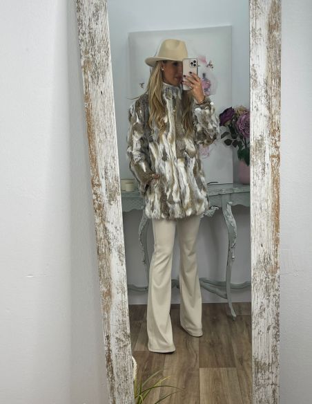 Abrigo Luisa tonos marrones