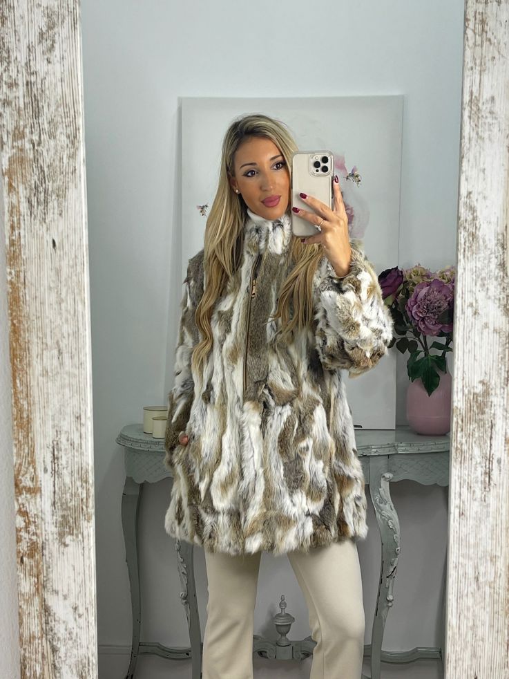 Abrigo Luisa tonos marrones