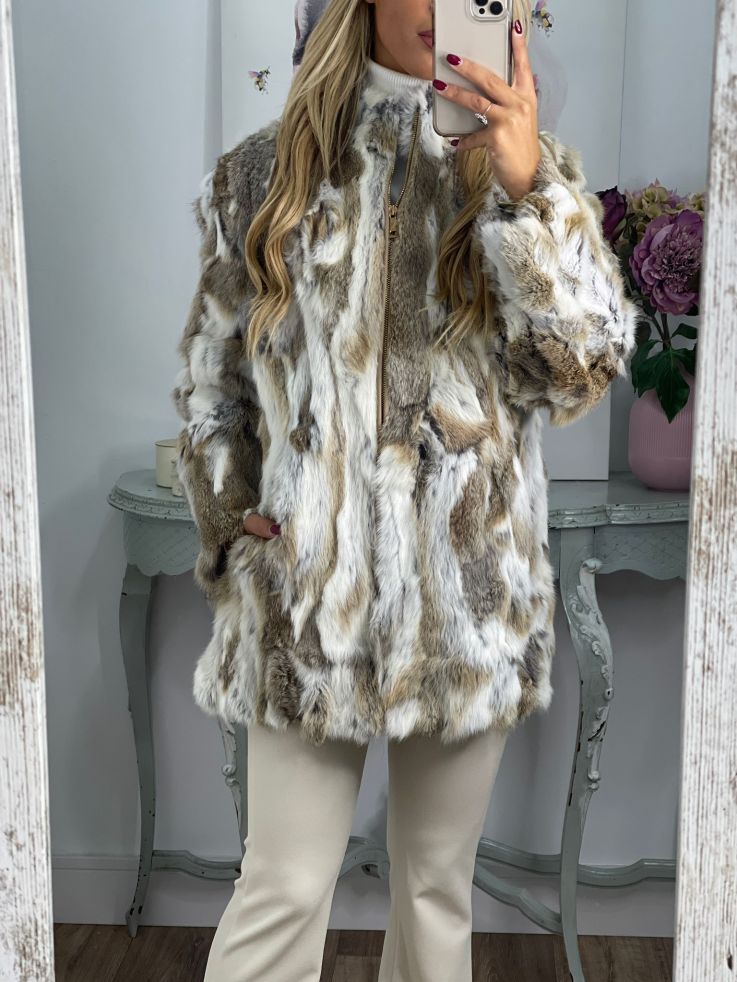 Abrigo Luisa tonos marrones