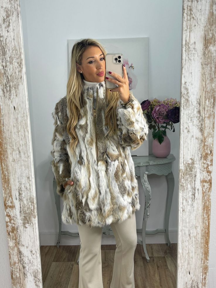 Abrigo Luisa tonos marrones