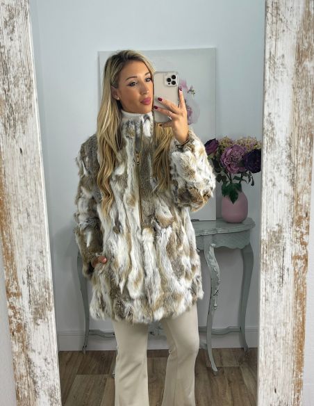 Abrigo Luisa tonos marrones