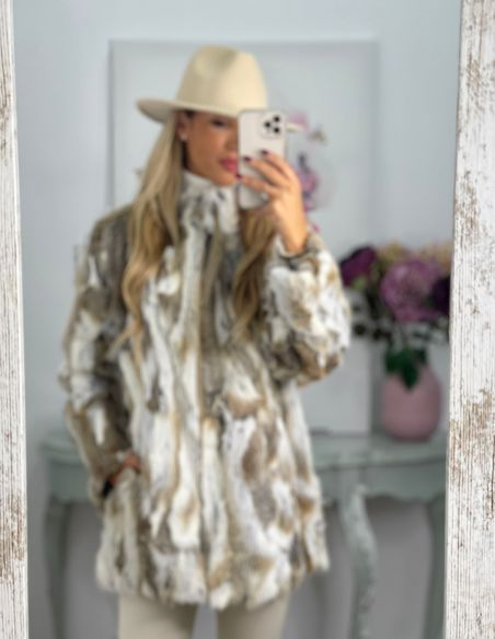 Abrigo Luisa tonos marrones