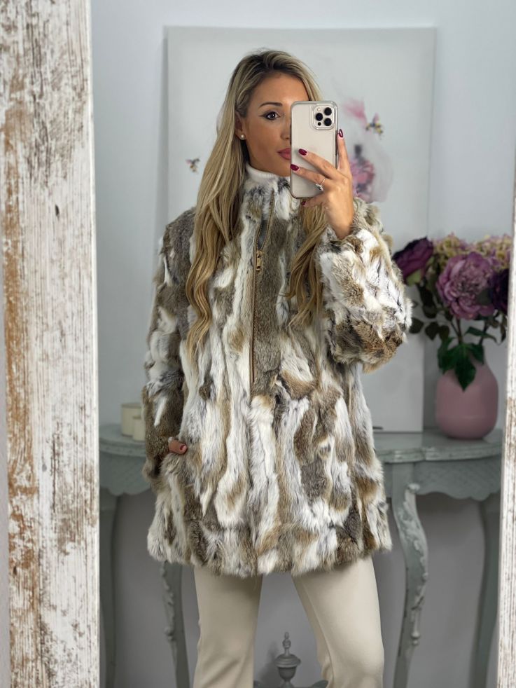 Abrigo Luisa tonos marrones