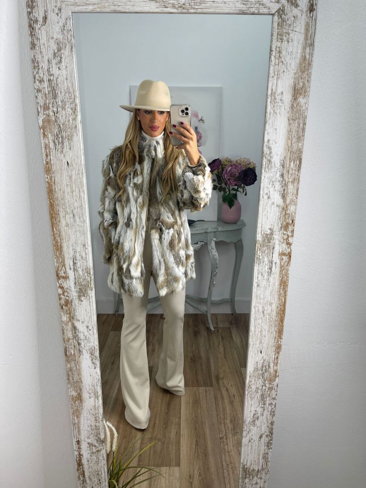 Abrigo Luisa tonos marrones