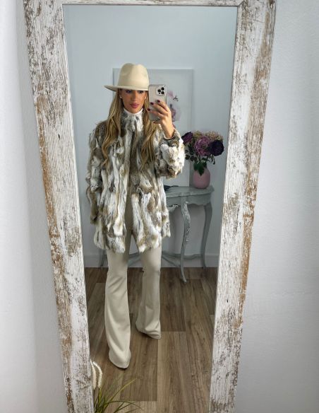 Abrigo Luisa tonos marrones