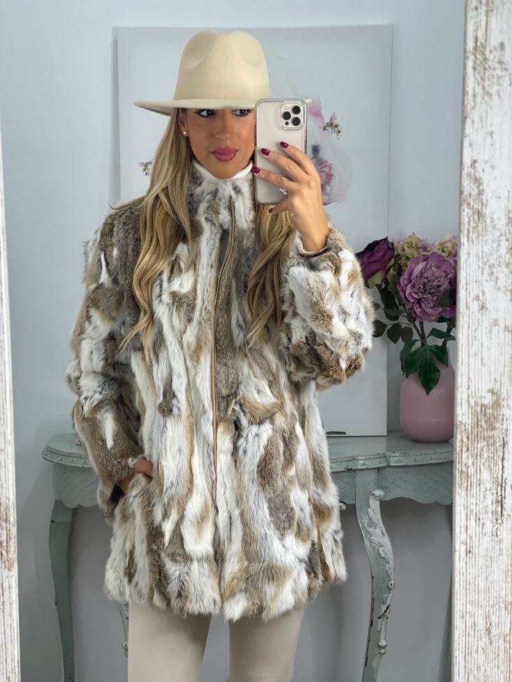 Abrigo Luisa tonos marrones