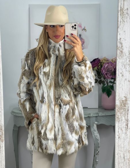 Abrigo Luisa tonos marrones