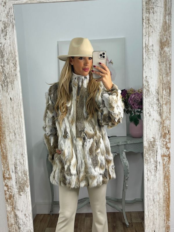 Abrigo Luisa tonos marrones