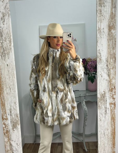 Abrigo Luisa tonos marrones