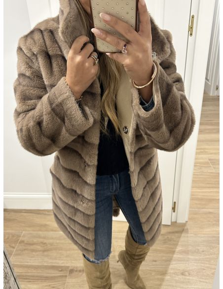 Abrigo Londres color taupe