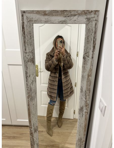 Abrigo Londres color taupe