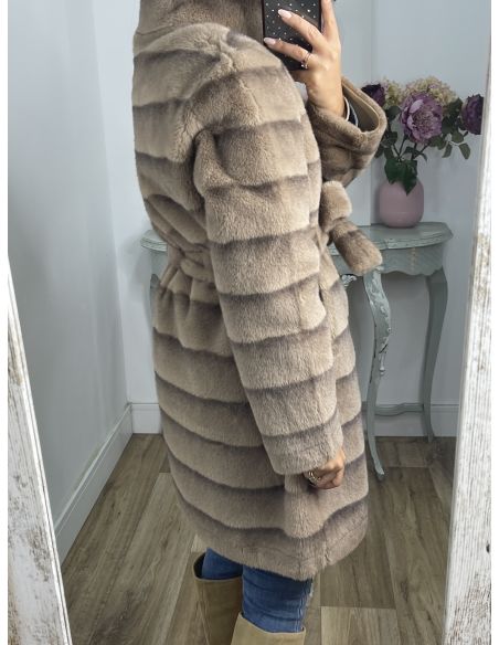 Abrigo Londres color taupe