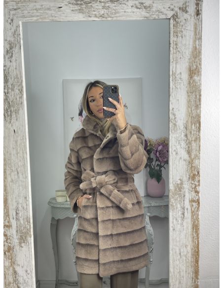 Abrigo Londres color taupe