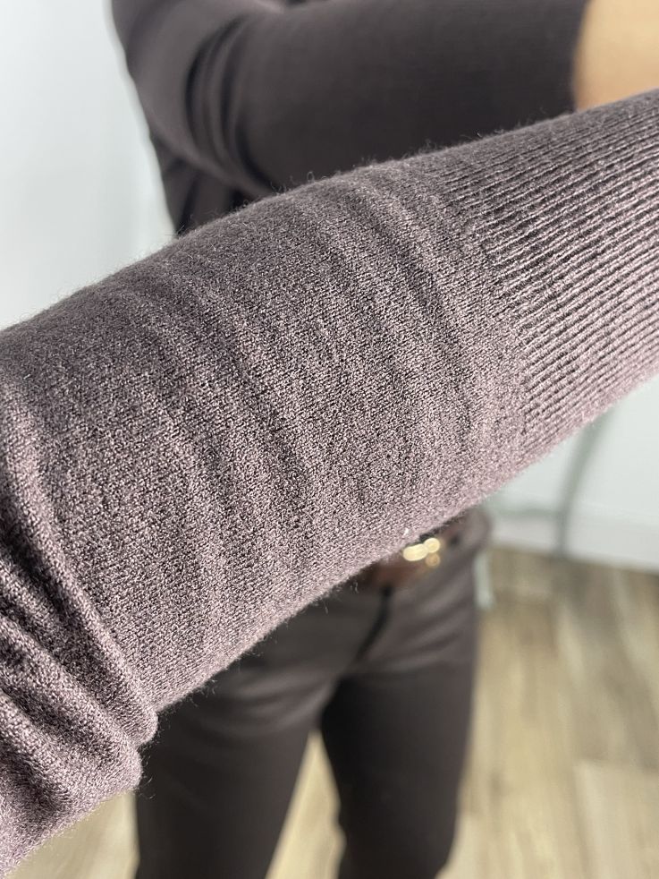 Jersey Deep cuello alto marrón