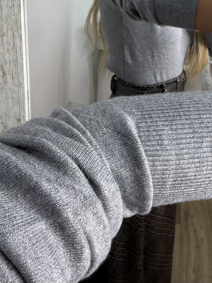 Jersey Deep cuello alto gris