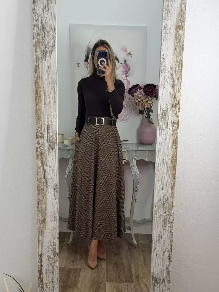 Jersey Deep cuello alto marrón