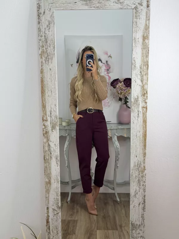 Pantalón Colett burdeos
